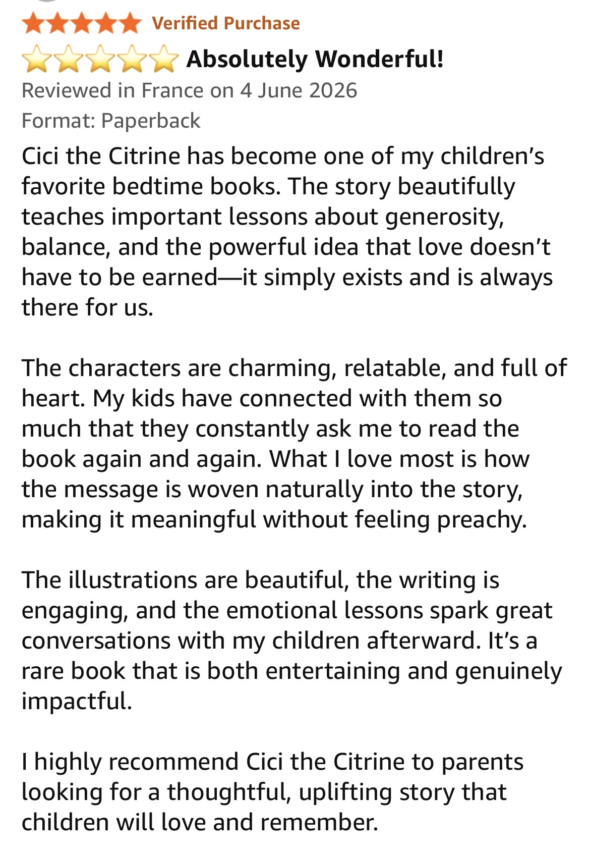 Reader review 1 for the Little Gems series